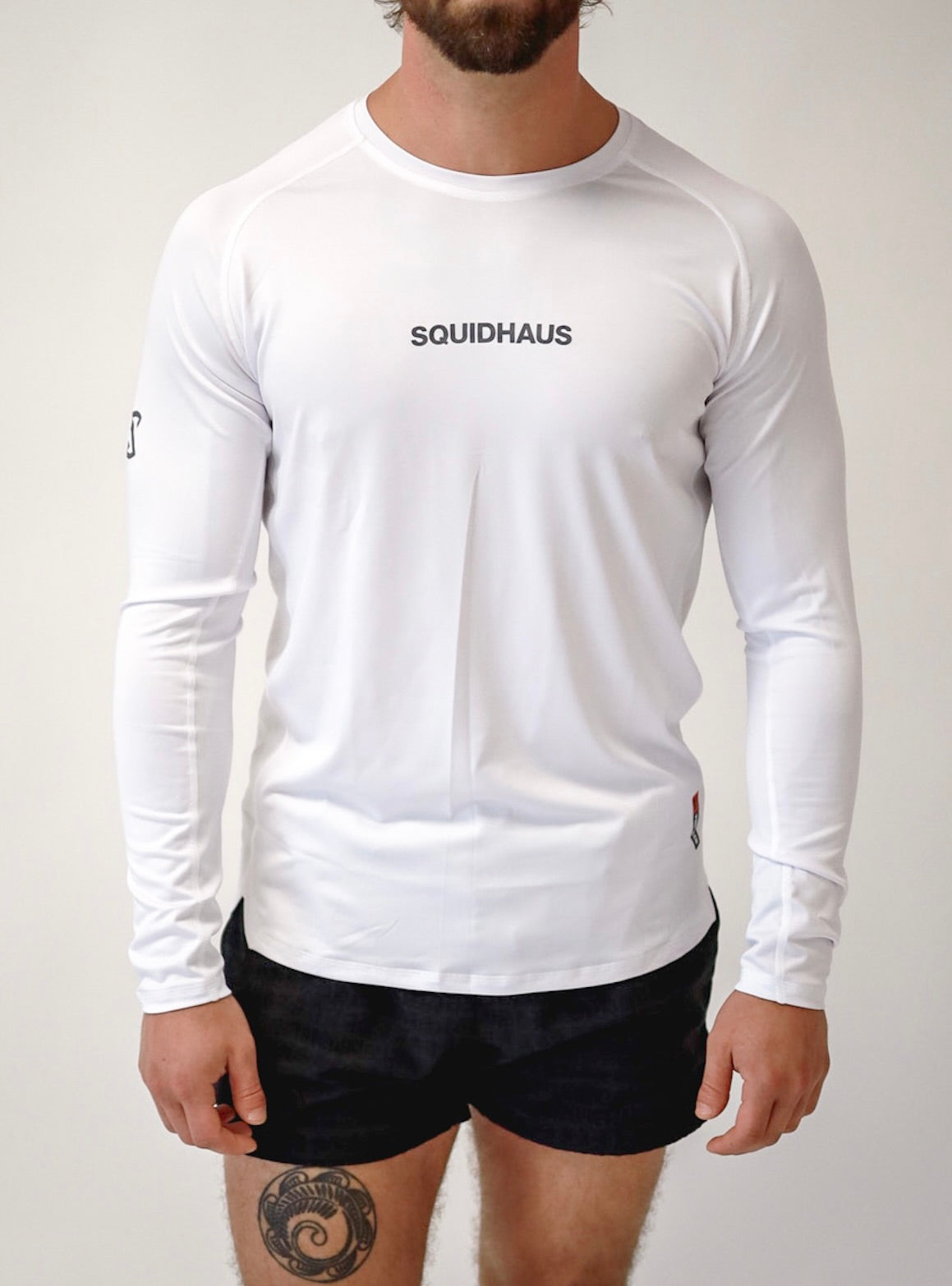 Pro-Tech V1 Athletic Fitted Long Sleeve Tee - White