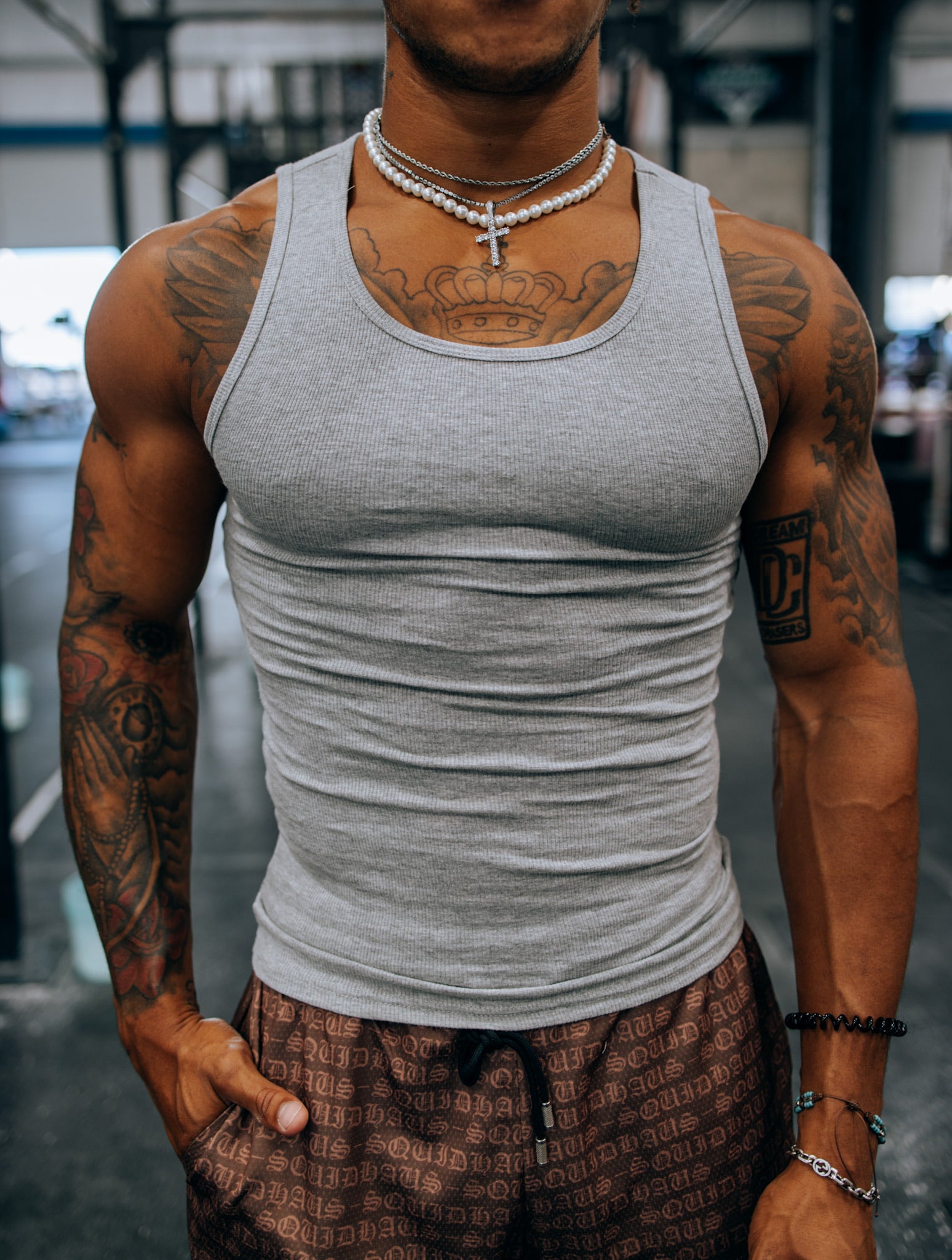 Premium Fitted Tank 3 Pack - Grey