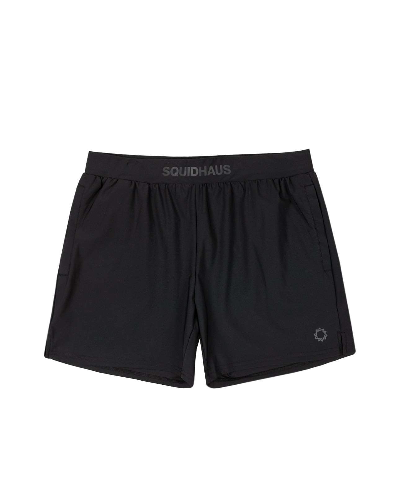 A pair of Squidhaus Essential Shorts with 5" inseams in Black